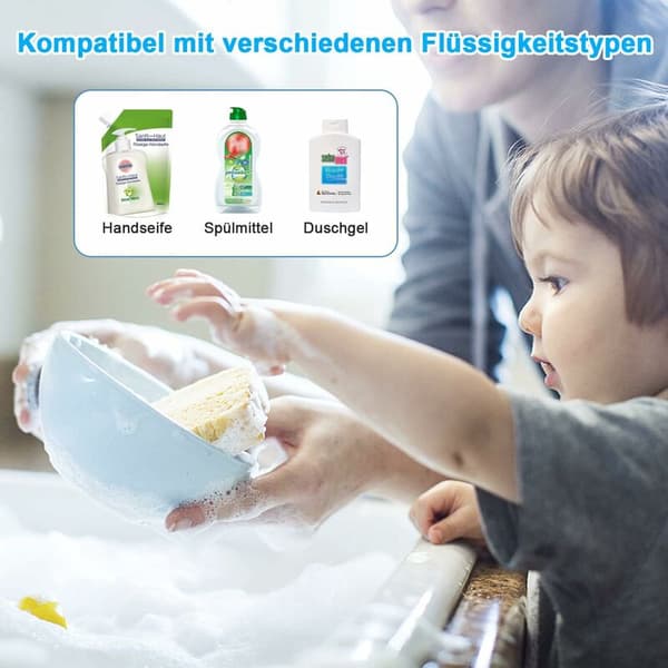 Hvid Auto Sensor Skumsæbedispenser 300 ml IR Berøringsfri Genopladelig Skumpumpe 1 Stk