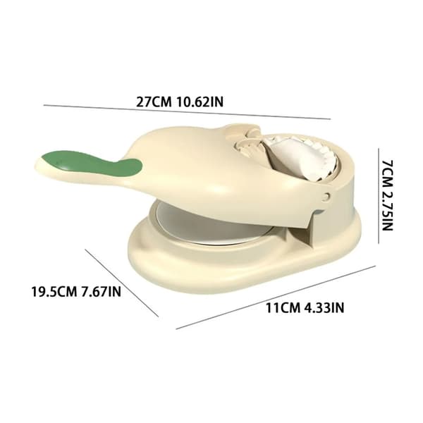2-i-1 Dumpling Maker 1 stk 27x12x7cm Matkvalitets PP Press Skinninnpakning Sklisikkert grep