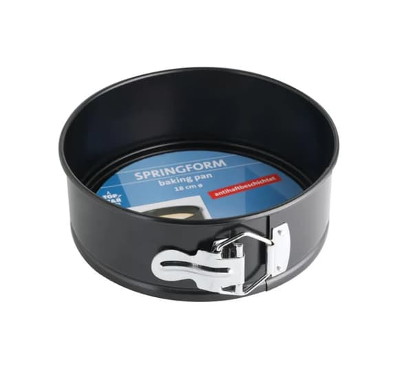Rund kakform, springformset med miniugnsvantar i silikon, läckagesäker kakform med platt botten, non-stick-beläggning
