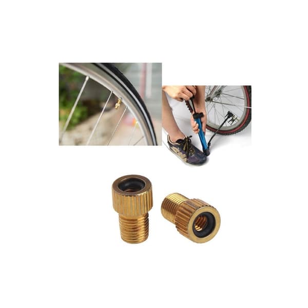 Cykelventiladapter Presta till Schrader/US-ventil med brickor Lättvikt Enkel montering 4-pack