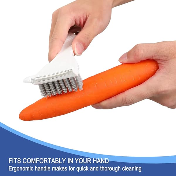 Grønnsaksbørste 2-pakning Nylonbust Sklisikkert håndtak med krok Vegetable Scrub Brush