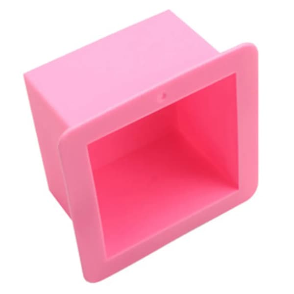 Firkantet silikonkakeform 1 stk 9x9x6,5 cm Hurtigspenne Rosa Brød Ostekake
