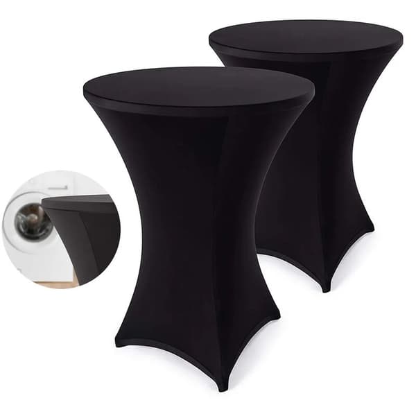 Stretch Bar Bordsskydd Pub Duk Svart 60cm 2st