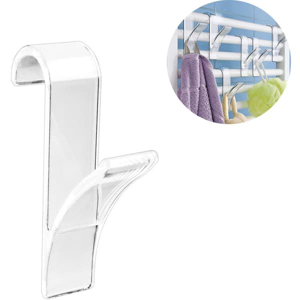 Transparent Plast Radiator Krok 2 st Två Klara Plast Radiator Dörr Bakkrok 2 st