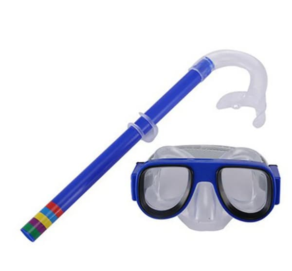 Dykmaskset för barn Panoramavy Snorkel PS ABS Blå Kompatibel ålder 3-9