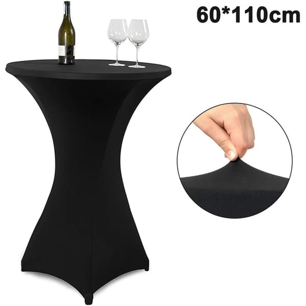 Bistro Stretch Bar pyöreä pöytäliina musta 60x110cm Spandex 1kpl