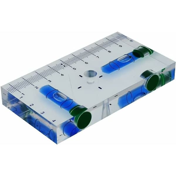 Blå Klar Multi T Vattenpass med Magneter 95×51×13mm Dubbel Libell mm Skala