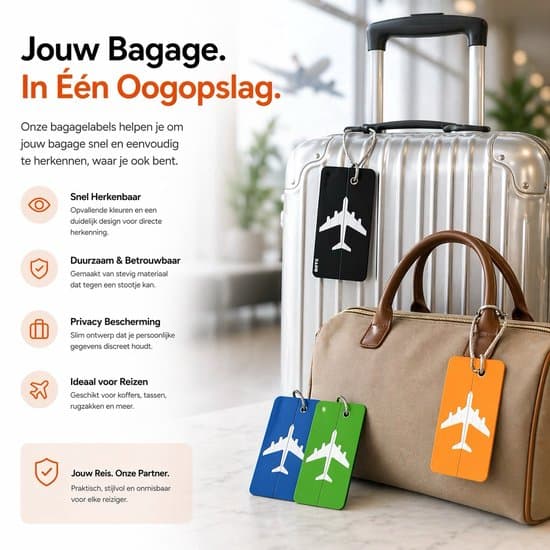 5-pack bagagebrickor i aluminium, hållbara namnskyltar, resetillbehör, silver/metall BOTC Kofferlabels -