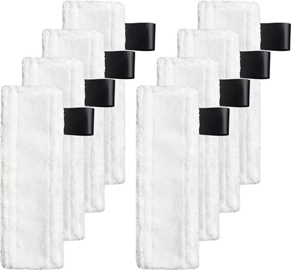 Mikrofibergolvplattor Påfyllning 8-pack EasyFix SC2 SC3 SC4 SC5 Ångmoppmunstycke Vit