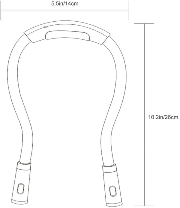 LED-halsleselys svart USB oppladbart for lesing, sying, håndfri natt