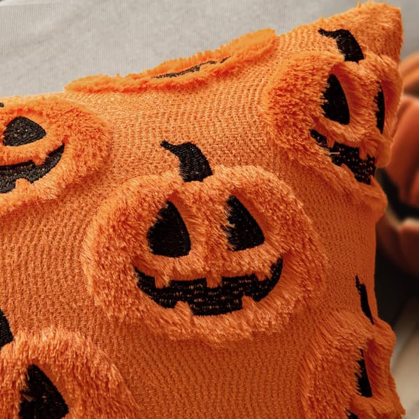 MIULEE Halloween Höst Pumpa Kuddfodral 45x45 cm Orange Svart MIULEE Halloween Fall