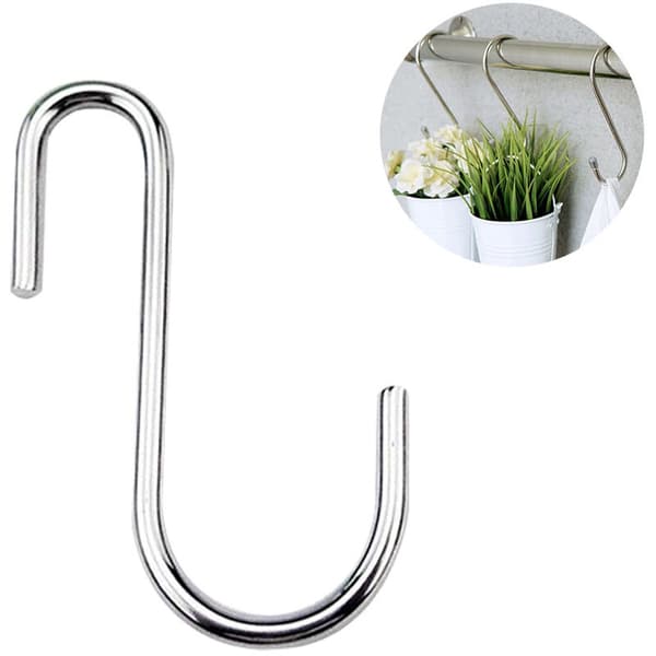 S-krog i rustfrit stål, 20 stk. Køkken Multi-brug Medium S-kroge til ophængning, 20 stk.