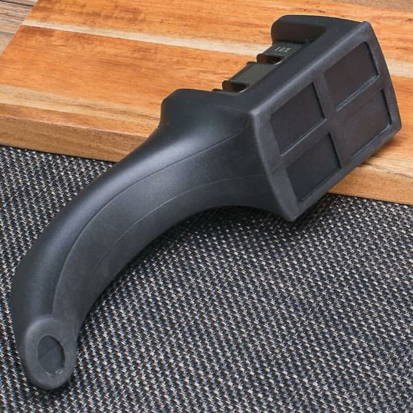 Oliesten Diamant Slibestang Rustfrit Stål Strygestål Keramisk Sten ABS ~19.5x5.2x6.5cm Sort 1 Stk