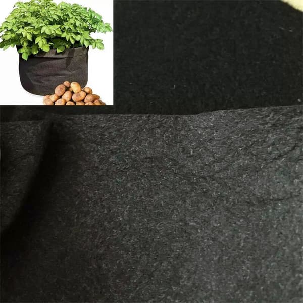 Sort filtplante-dyrkepose 22x25x25cm 5 stk.