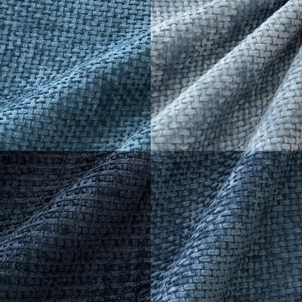 Sæt med 4 blå chenille pudebetræk, 45 x 45 cm Set of 4