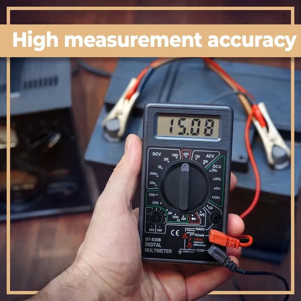 LCD Digital Multimeter AC DC Spänning Ström Ohm Mätning Universal Voltmeter Hemreparation Testning 1st