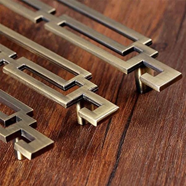 2 køkkengreb møbelgreb 64 mm hulafstand skabsgreb grøn bronze 96 mm