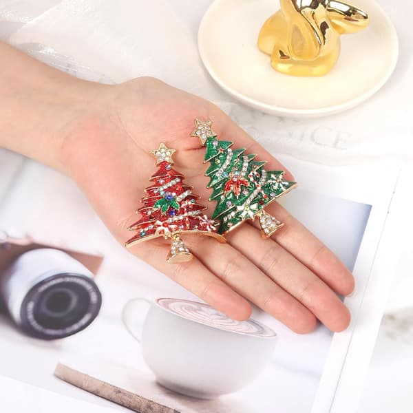 Julgransbrosch med strass