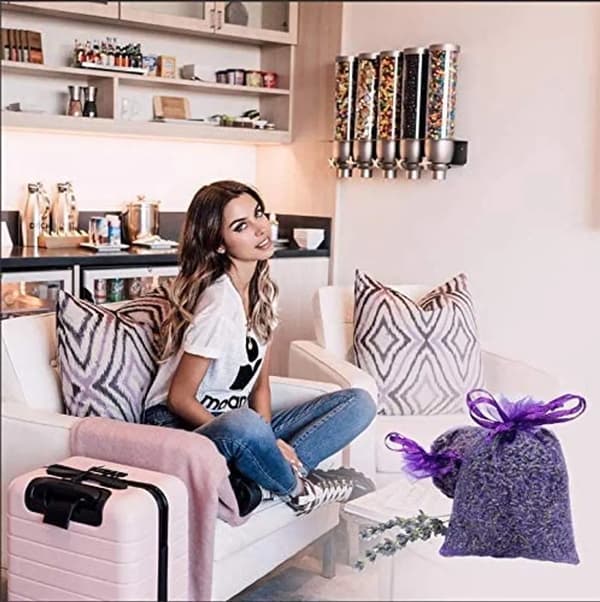 Tørrede lavendelposer, 12-pak Dried Lavender Sachets
