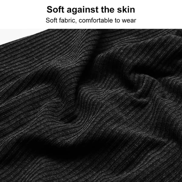 Unisex Strikket Baret Hue Sort Løs Afslappet Hat Hoved 56-60 cm