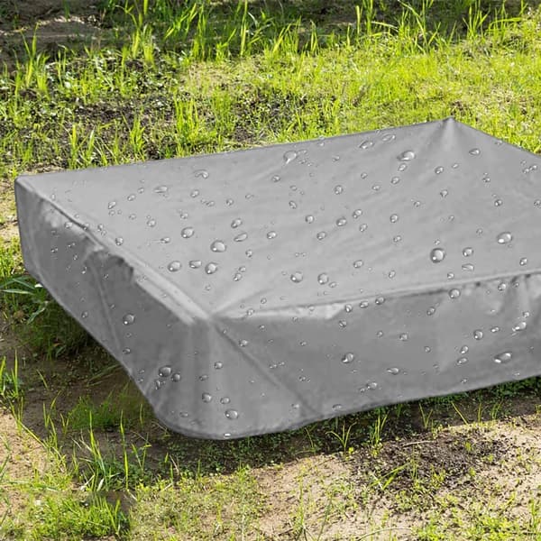Sandlådeskydd 200x200x20 cm Oxford Damm Regn Sandlådelock Grå
