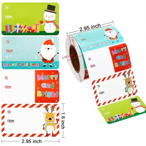 Julklappsetiketter 500 st Klassisk stil 7,5 x 4 cm 2-pack Pack of 2