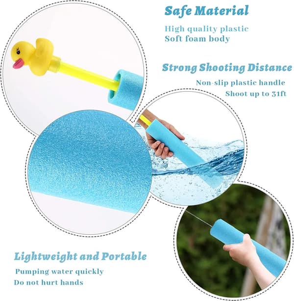 Skumvattenpistoler 4-pack Djurdesign 9m Räckvidd Foam Water Guns