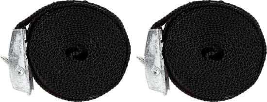 Surrestropper Sort 2-pak 2,5 m kompatibel med lastsikring Benson Spanbanden -