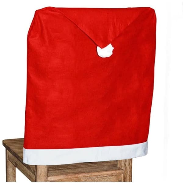 Julstolsöverdrag Röda Tomteluvor Stil 50x60cm 4st