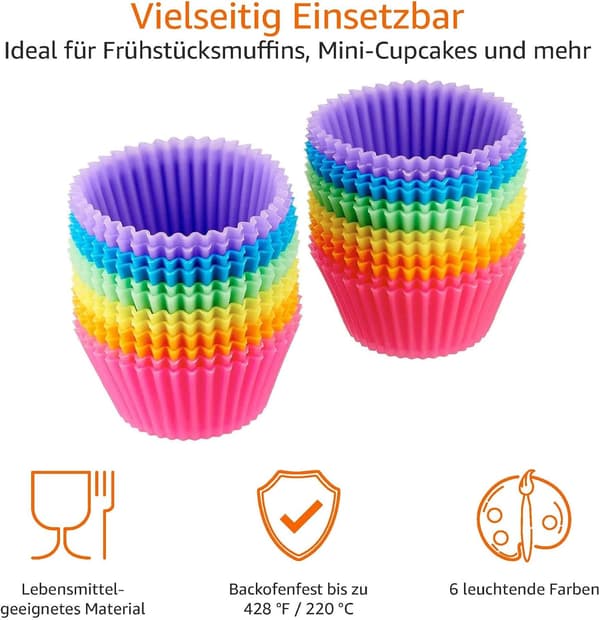 Amazon Basics - genanvendelige bageforme af silikone, 24-pak Amazon Basics -