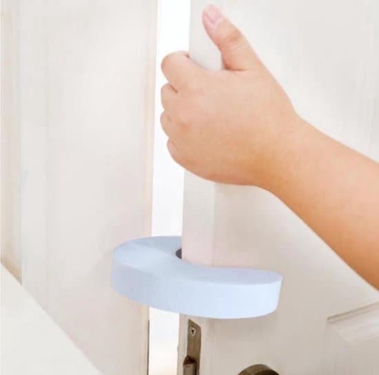 Hvit skumdørstopper 4 stk Deurstopper - Deurklem