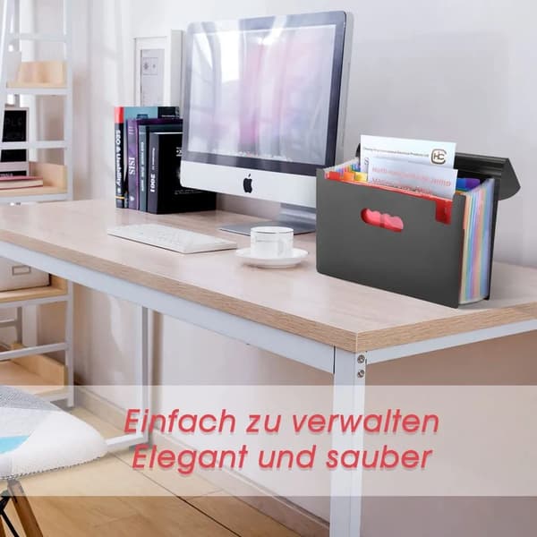 A4 Utvidbar Mappemappe 12 Lommer Elastisk Lukking PP Vanntett Dokumentorganisator