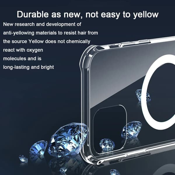 Gennemsigtigt magnetisk telefoncover til iPhone 12/13-serien