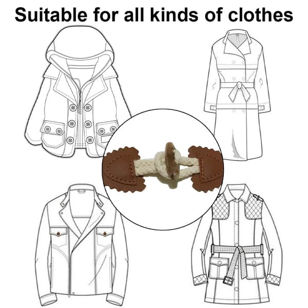 10 par lær-treknapper hvit 10 Pairs Leather