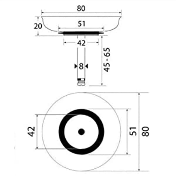 80 mm kurvvask 80mm Basket Sink