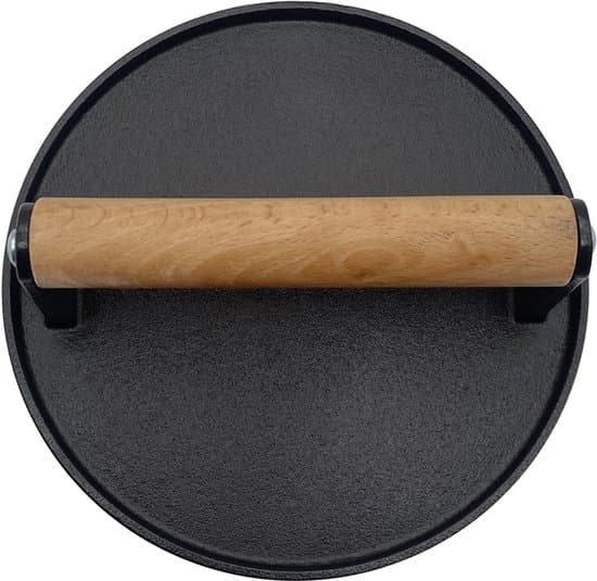 Smash Burger Press, 17,5 cm, Varmebestandig 230°C, Sort, BBQ