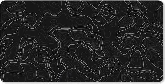 80x40 cm Stor Datormusmatta - Svart XL