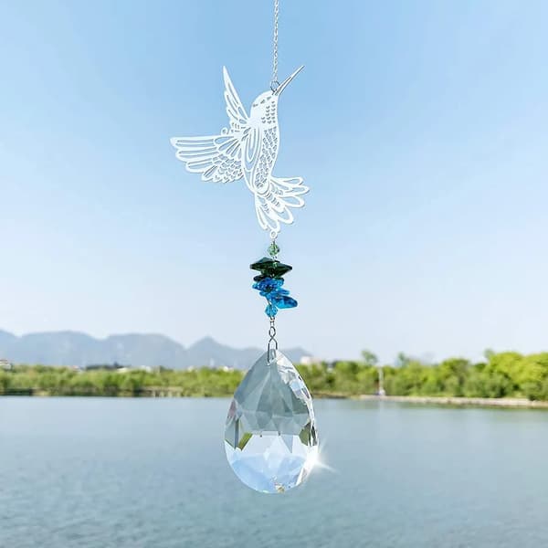 Kolibri Krystalglas Prisme Solfanger Regnbue Lys Have Vindue Hjem Gave