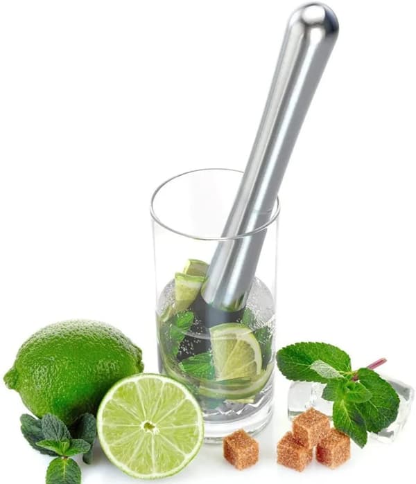 Cocktail Shaker Sæt, Professionelt Cocktail Barsæt i Rustfrit Stål Inkluderer 750 ml Shaker, Muddler, Blandeske, Dobbelt Jigger, Skænkeprop