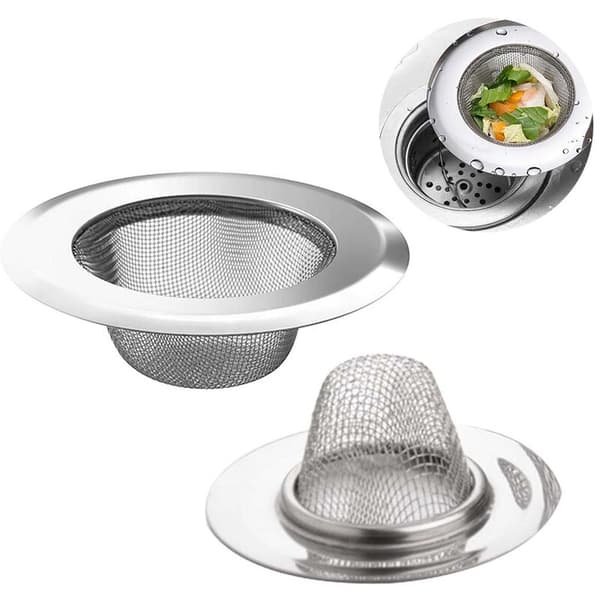 Rustfritt stål vaskesil 2 stk størrelse S To finmaskede kurvfiltre ca. 7 cm 2 stk