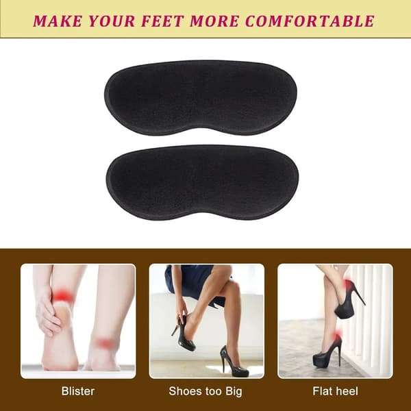 Självhäftande hälskydd 4 par Heel Grips Liners