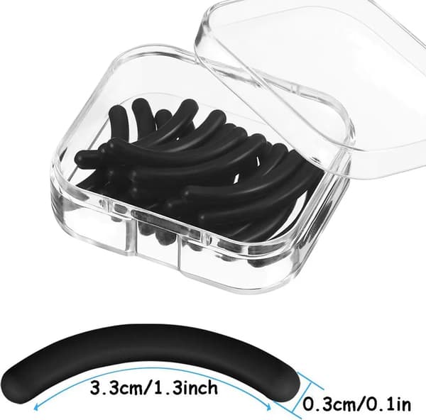 Ögonfransböjare Refillkuddar 24-pack Silikon Universal Ca 3,2 cm Med Fodral