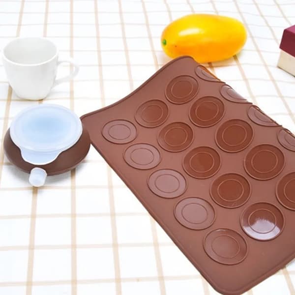 Silikon Makronmatter 2-pakning Små Nonstick Bakematter For Ovn Mikrobølgeovn