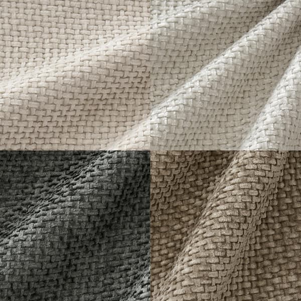 Sæt med 4 grå chenille pudebetræk, 45 x 45 cm Set of 4