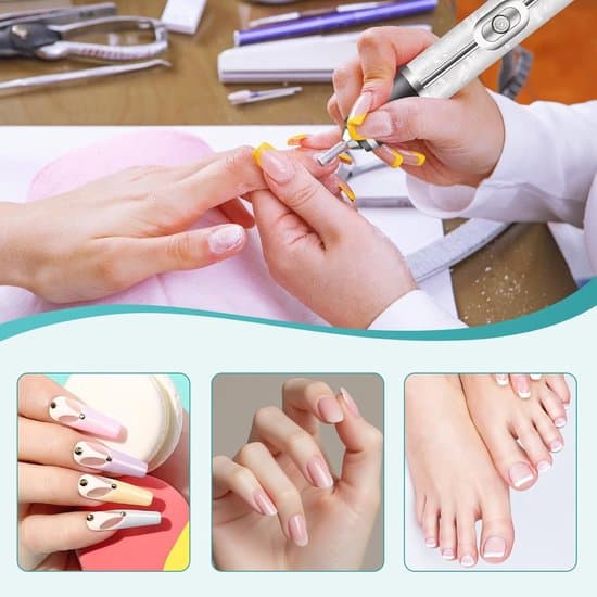 Elektrisk neglefil 4 hastigheder Trådløs manicureenhed Sølv