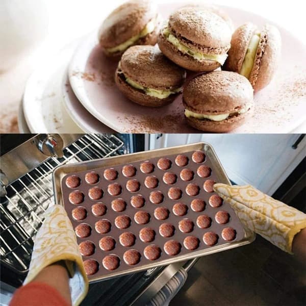 Silikone Macaron Måtter 2-pak Små Nonstick Bagemåtter Til Ovn Mikrobølgeovn