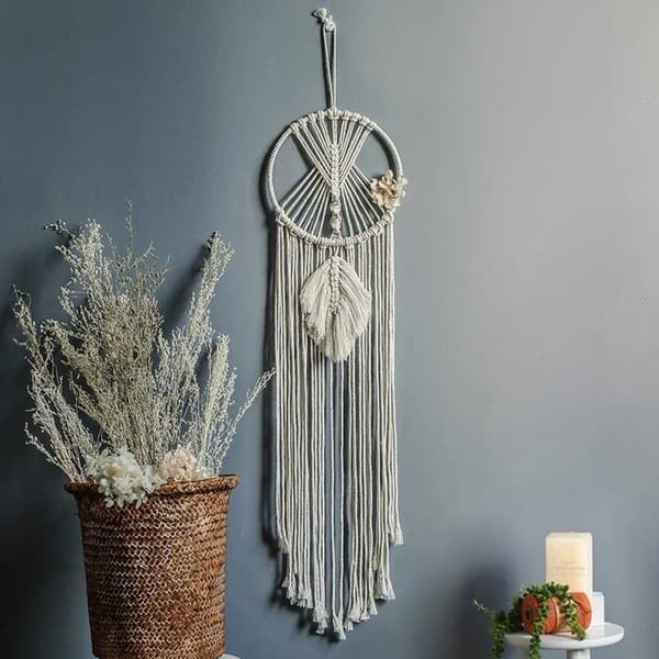 Handvävd Gobeläng Drömfångare Boho Väggbonad Bröllopsdekoration Hem Sovrum Väggdekor