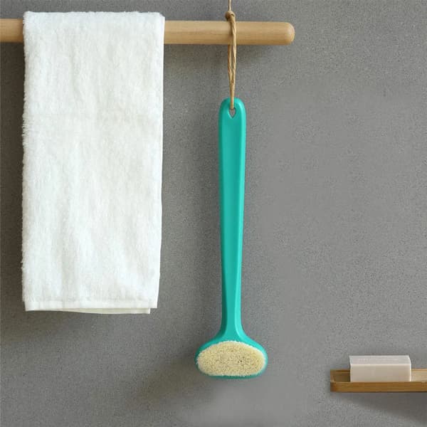 Langskaftet badebørste ryggskrubber våt tørr eksfolierende SPA PP+PA66 36,5 cm