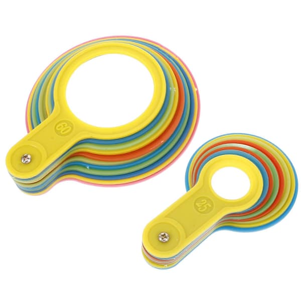 2-sett plastfruktdiametermålere, 25-60 mm og 60-110 mm graderingsringer Measuring Circle Plastic