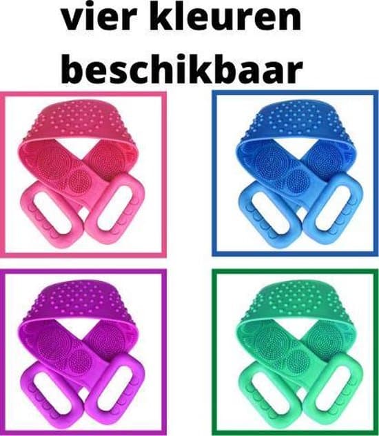 Dobbeltsidet silikone rygskrubber 72 cm lilla